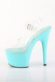 7 Inch High Heel Platform Ankle Strap Sandals, Open Toe Stiletto Shoes with 2 3/4 Inch Platform