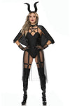 Six Pieces Dark Devil Costume Set