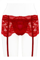 Plus Size Floral Lace Garter Belt