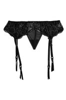 Floral lace fabric Garter Belt