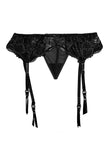 Floral lace fabric Garter Belt