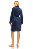 Navy Jacquard Robe