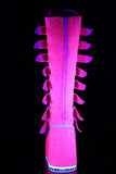 Knee High Boots with 8 Buckle Straps and Metal Plate Hardware