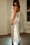 Ombre Floral Plunge Dress, Floral Plunge Bodystocking Dress with Keyhole Ring & Open Back