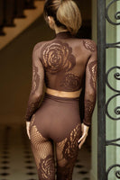 Tough Rose Mock Neck Two-Piece Lingerie Set