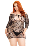 Seamless heart net mini dress