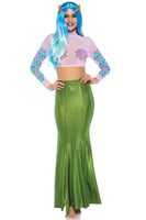 Shimmer Spandex Mermaid Costume Maxi Skirt