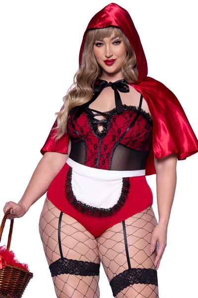 Plus Naughty Miss Red Riding Hood Costume