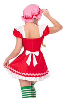 Three Piece Berry Cutie Costume Set, Berry-Adorned Apron Dress with Matching Bonnet