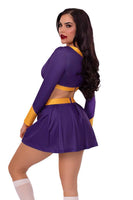 Cheer Squad Slayer Costume for Women – 2 PC Crop Top & Pleated Skirt Cheerleader Outfit