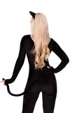 Pretty Kitty Costume for Women – 2 PC Velvet Plush Catsuit with Bell Zipper Pull, Wired Tail & Cat Ear Headband