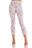 Lace Capri Footless Tights with Bow & Keyhole Details (1 PACK 6 PIECES)