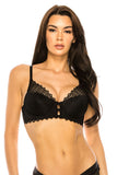 Coverage Lace Trim Bra