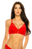 Coverage Lace Trim Bra