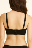 Adjustable Straps & Four Hook Back Closure Wire Free B C Cup Bra