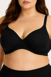 Adjustable Straps & Four Hook Closure Wire-Free D-DD Cup Bra