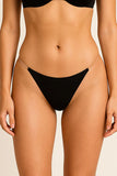 Sleek Design Laser Cut Thong with Clear Side Bands