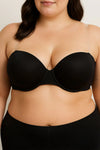 Plus Size Comfortable Fit Clear Back Strap Push Up Bra