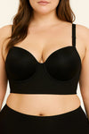 Plus Size Long Band Underwire Bra with Boning