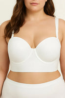 Plus Size Long Band Underwire Bra with Boning