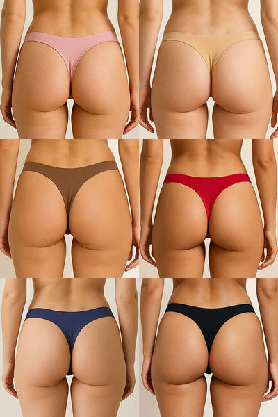 Laser Cut Seamless Thong – 6-Pack Invisible Comfort Underwear