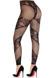 Azura Lace & Fishnet Footless Tights (1 PACK 6 PIECES)