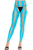 Bex Cut-Out Suspender Tights – Crotchless Fishnet Stockings with Bold Edgy Cutouts