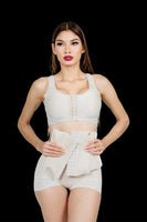 Short Torso Waist Trainer for Women – 3-Row Hook Front Closure, BBL & Lipo Friendly