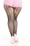 Plus Size Sweetheart Striped Tights (1 PACK 6 PIECES)