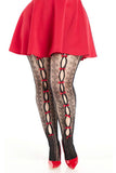 Plus Size Sweetheart Striped Tights (1 PACK 6 PIECES)