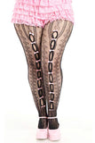 Plus Size Sweetheart Striped Tights (1 PACK 6 PIECES)