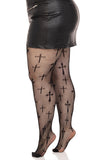 Plus Worship Me Net Tights (1 PACK 6 PIECES)