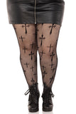 Plus Worship Me Net Tights (1 PACK 6 PIECES)