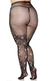 Plus Floral Vine Fishnet Tights (1 PACK 6 PIECES)