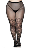 Plus Floral Vine Fishnet Tights (1 PACK 6 PIECES)