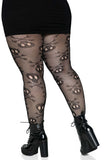 Pirate Skull Fishnet Pantyhose (1 Pack 6 Pieces)