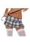 Pleated Plaid Mini Skirt