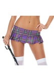 Pleated Plaid Mini Skirt