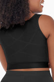 High Support Compression Bra, Front Closure Wire-Free Bra with Wide Adjustable Padded Straps