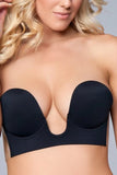 V-Shape Silicone Adhesive Bra with Microfabric Wings