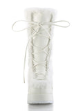 Platform Lace-Up Mid-Calf Boots with Faux Fur Trim and Full Inner Side Zip