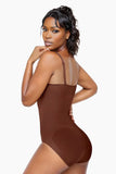 Seamless Shapewear Bodysuit, Tummy Control Body Shaper with Built-In Wire-Free Bra, Adjustable Straps, Full Coverage & 360° Waist Shaping