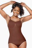 Seamless Shapewear Bodysuit, Tummy Control Body Shaper with Built-In Wire-Free Bra, Adjustable Straps, Full Coverage & 360° Waist Shaping