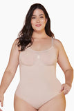 Seamless Shapewear Bodysuit, Tummy Control Body Shaper with Built-In Wire-Free Bra, Adjustable Straps, Full Coverage & 360° Waist Shaping