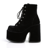 5" Chunky Heel Platform Lace-Up Ankle Boot with Metal Back Zip Closure