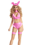 Pink Bunny Marabou Lingerie Set