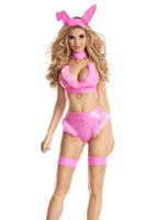 Pink Bunny Marabou Lingerie Set