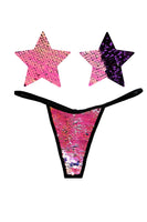 Color Changing Flip Pasties w Matching Panty