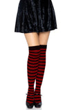 Cari Striped Stockings with Hosiery Fabric