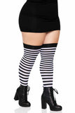 Cari Striped Stockings with Hosiery Fabric